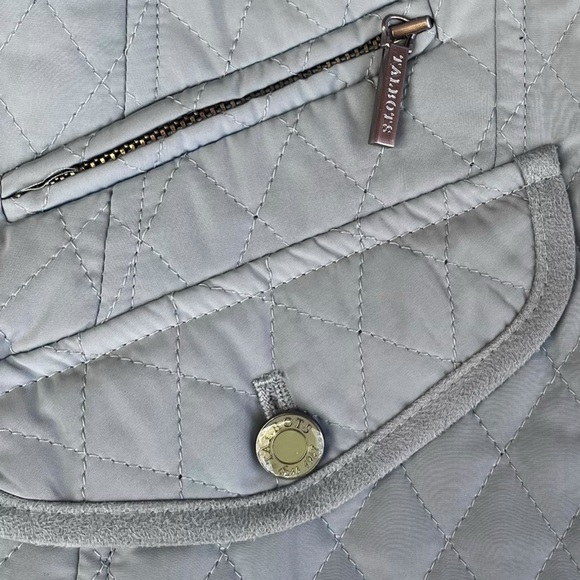 Talbots Quilted Three Pocket Jacket in Light Blue Size 16 - Picture 8 of 11